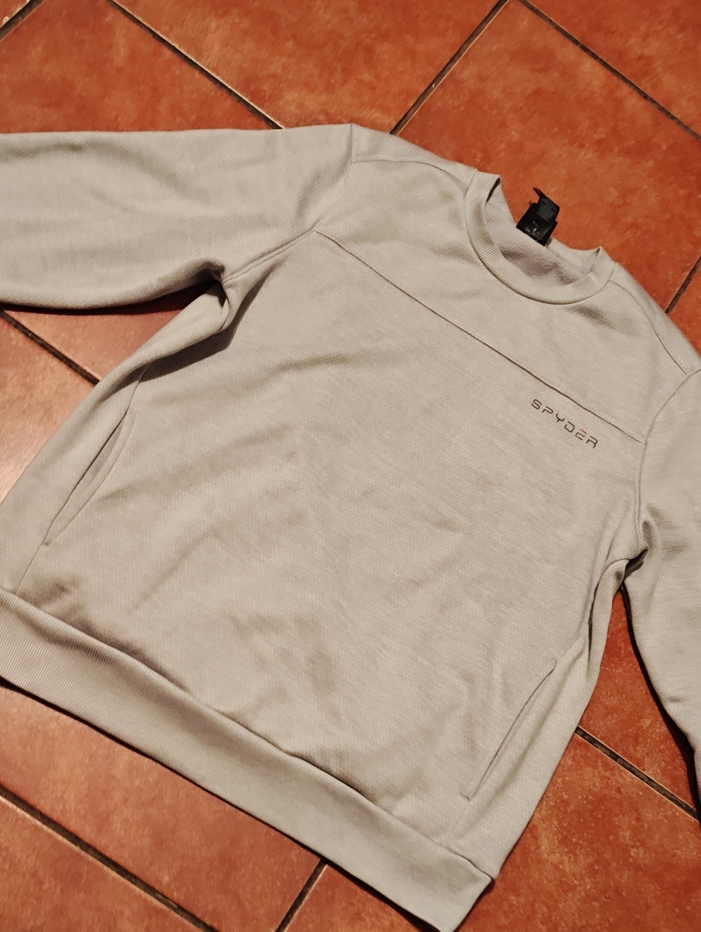Spyder Men's Crewneck Sweater in Light Gray
